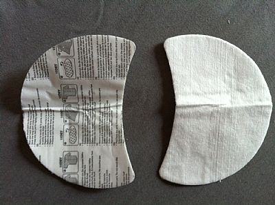 αμάνικα βαμβακερά αυτοκόλλητα επιθέματα για την μασχάλη του ρούχου medium size λευκό